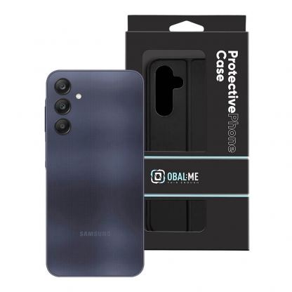 OBALME SmoothTouch Leather Flip Case - кожен калъф, тип портфейл с поставка и отделение за кр. карти за Samsung Galaxy A25 5G (черен) 5
