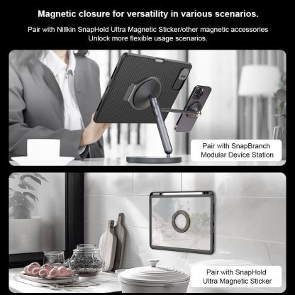 Nillkin CamShield Pad Case - удароустойчив хибриден кейс с поставка за iPad Air 11 (2024), iPad Air 5 (2022), iPad Air 4 (2020) iPad Pro 11 M2 (2022), iPad Pro 11 M1 (2021), iPad Pro 11 (2020), iPad Pro 11 (2018) (черен) 7