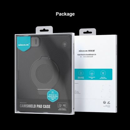 Nillkin CamShield Pad Case - удароустойчив хибриден кейс с поставка за iPad Air 11 (2024), iPad Air 5 (2022), iPad Air 4 (2020) iPad Pro 11 M2 (2022), iPad Pro 11 M1 (2021), iPad Pro 11 (2020), iPad Pro 11 (2018) (черен) 12