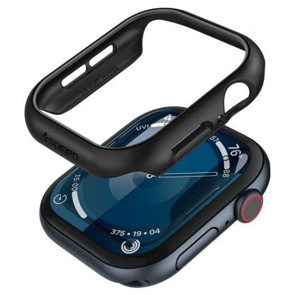Spigen Thin Fit Case - качествен твърд кейс за Apple Watch 10 46мм (2024) (черен) 7