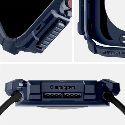 Spigen Rugged Armor Case - удароустойчив TPU кейс за Apple Watch 10 46мм (2024) (тъмносин) 8