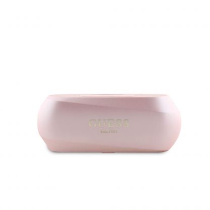 Guess Elongated Metallic ENC Stereo TWS Headset - безжични блутут слушалки със зареждащ кейс за мобилни устройства (розов)  3