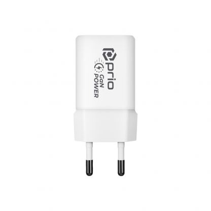 Prio Fast Wall Charger 35W PD - захранване за ел. мрежа с USB-A и USB-C изходи и технология за бързо зареждане (бял) 2