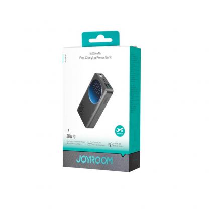 Joyroom Digital Display Power Bank 30W 10000 mAh - външна батерия с 2xUSB-A и 1xUSB-C изходи и технология за бързо зареждане (черен) 5