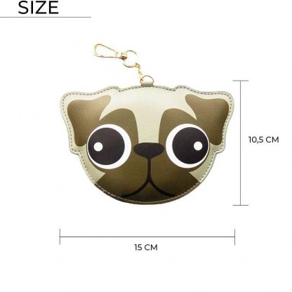 3D Dog Power Bank With Keyring 2200 mAh - компактна външна батерия с 1xUSB-A изход за мобилни устройства (сив) 3