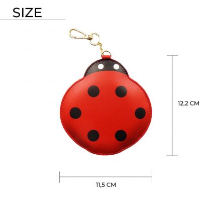 3D Ladybird Power Bank With Keyring 2200 mAh - компактна външна батерия с 1xUSB-A изход за мобилни устройства (червен) 3