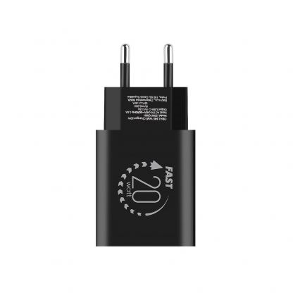 OBALME Wall Charger USB-C 20W PD - захранване за ел. мрежа 20W с USB-C изход и технология за бързо зареждане (черен) 2