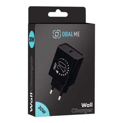 OBALME Wall Charger USB-C 20W PD - захранване за ел. мрежа 20W с USB-C изход и технология за бързо зареждане (черен) 5