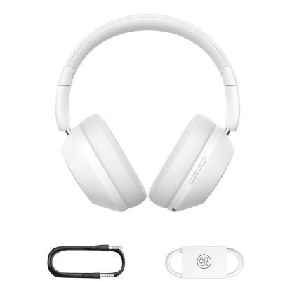 Baseus Bass 30 Max Bluetooth Wireless On-Ear Headphones - безжични блутут слушалки с микрофон за мобилни устройства (бял) 6