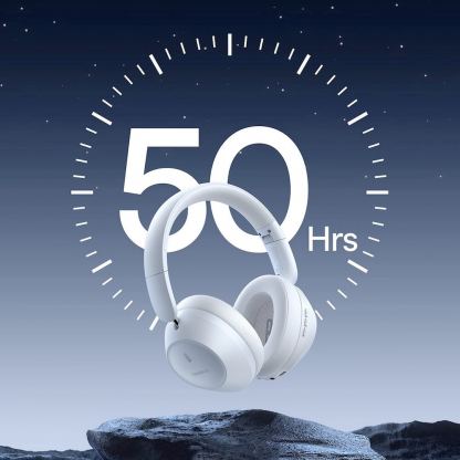 Baseus Bass 30 Max Bluetooth Wireless On-Ear Headphones - безжични блутут слушалки с микрофон за мобилни устройства (бял) 13