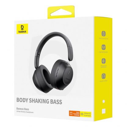 Baseus Bass 30 Max Bluetooth Wireless On-Ear Headphones - безжични блутут слушалки с микрофон за мобилни устройства (черен) 7