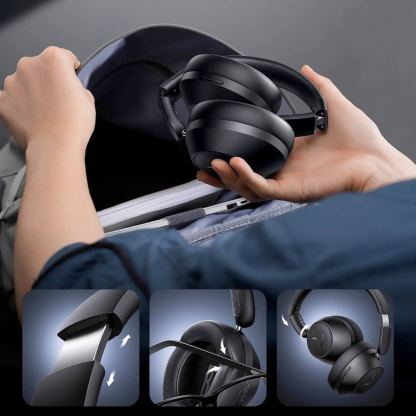 Baseus Bass 30 Max Bluetooth Wireless On-Ear Headphones - безжични блутут слушалки с микрофон за мобилни устройства (черен) 12