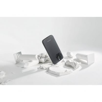 Pitaka MagEZ PRO 4 600D Aramid Fiber MagSafe Case - кевларен кейс с MagSafe за iPhone 16 Pro Max (черен-сив)  9