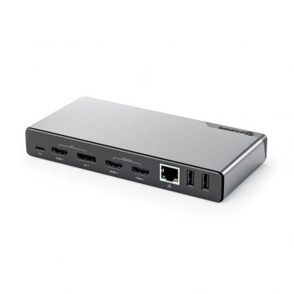 Alogic DV4 14-in-1 Quad  Display USB-C Docking Station - мултифункционална док станция за свързване на допълнителна периферия за компютри с USB-C порт (тъмносив) 3