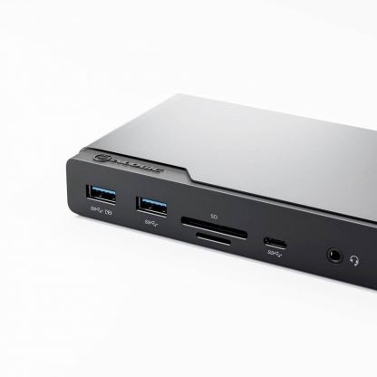 Alogic DV4 14-in-1 Quad  Display USB-C Docking Station - мултифункционална док станция за свързване на допълнителна периферия за компютри с USB-C порт (тъмносив) 6
