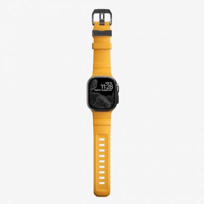 Nomad Rocky Point Strap - силиконова каишка за Apple Watch 42мм, 44мм, 45мм, 46мм, Ultra 49мм (жълт) 6