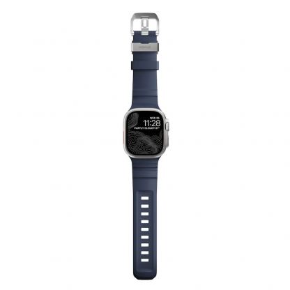 Nomad Rocky Point Strap - силиконова каишка за Apple Watch 42мм, 44мм, 45мм, 46мм, Ultra 49мм (тъмносин) 7