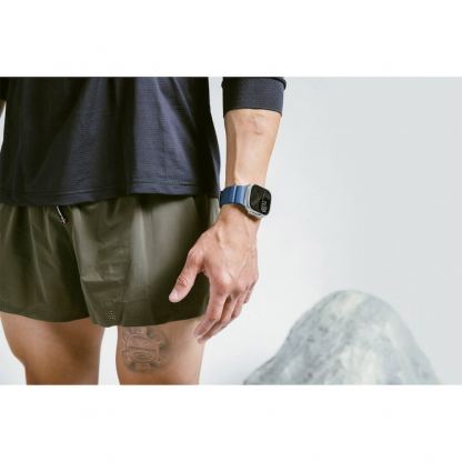 Nomad Rocky Point Strap - силиконова каишка за Apple Watch 42мм, 44мм, 45мм, 46мм, Ultra 49мм (тъмносин) 10