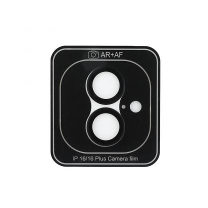 Guess Metal Tempered Glass Camera Lens Protector - предпазни стъклени лещи за камерата на iPhone 16, iPhone 16 Plus (черен) 2