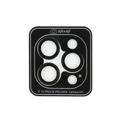 Guess Metal Tempered Glass Camera Lens Protector - предпазни стъклени лещи за камерата на iPhone 16 Pro, iPhone 16 Pro Max (черен) 2