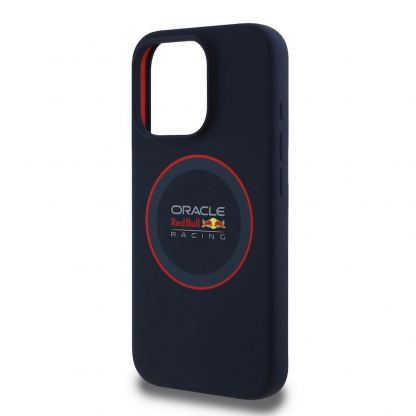 Red Bull Liquid Silicone Red Ring MagSafe Case - дизайнерски силиконов кейс с MagSafe за iPhone 16 Pro Max (тъмносин) 5