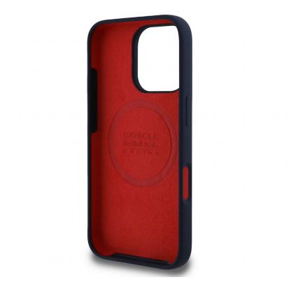 Red Bull Liquid Silicone Red Ring MagSafe Case - дизайнерски силиконов кейс с MagSafe за iPhone 16 Pro (тъмносин) 6