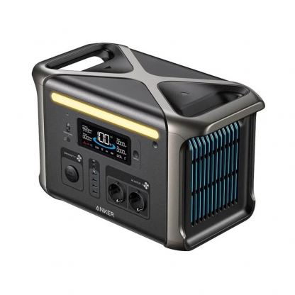 Anker Solix F1500 Portable Power Station 1536Wh - мощна външна зареждаща станция с 2xAC (220V за ел. мрежа), 2 x USB-C, 4 x USB-A и 2 х USB-C изходи и гнездо за кола (черен)  2