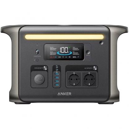 Anker Solix F1500 Portable Power Station 1536Wh - мощна външна зареждаща станция с 2xAC (220V за ел. мрежа), 2 x USB-C, 4 x USB-A и 2 х USB-C изходи и гнездо за кола (черен)  3