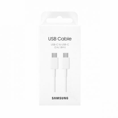 Samsung USB-C to USB-C Cable EP-DX310JWEGEU - кабел за устройства с USB-C порт (180 см) (бял) (ритейл опаковка) 2