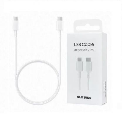 Samsung USB-C to USB-C Cable EP-DA705BWEGWW - кабел за устройства с USB-C порт (100 см) (бял) (ритейл опаковка) 2