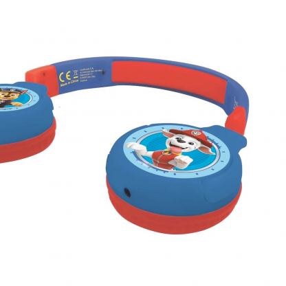 Lexibook Paw Patrol Wireless On-Ear Headphones - безжични слушалки подходящи за деца (син-червен) 3