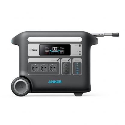 Anker Solix F2000 Portable Power Station 2048Wh - мощна външна батерия с 3 x AC (220V за ел. мрежа), 3 x USB-C, 2 x USB-A изходи и две гнезда за кола (черен)  2