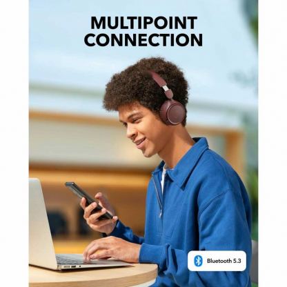 Anker Soundcore H30i Wireless On-Ear Headphones - безжични блуту слушалки за мобилни устройства (червен)  4