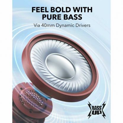 Anker Soundcore H30i Wireless On-Ear Headphones - безжични блуту слушалки за мобилни устройства (червен)  6