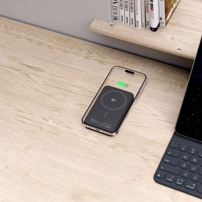 Tech-Protect LifeMag Qi2 Magnetic Wireless Charging Power Bank 10000 mAh 15W - преносима външна батерия с USB-C порт, USB-A изход и безжично зареждане с MagSafe (черен) 7