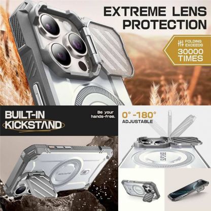 i-Blason SUPCASE Unicorn Beetle XT MagSafe Case - удароустойчив хибриден кейс с Magsafe за iPhone 16 Pro (бял) 6