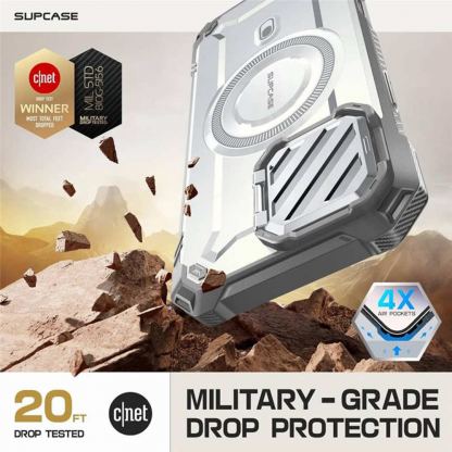 i-Blason SUPCASE Unicorn Beetle XT MagSafe Case - удароустойчив хибриден кейс с Magsafe за iPhone 16 Pro Max (бял) 5