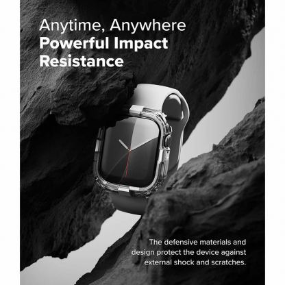 Ringke Fusion Bumper Case - хибриден кейс с висока степен на защита за Apple Watch 10 46мм (2024) (прозрачен) 3