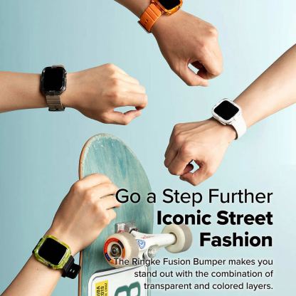 Ringke Fusion Bumper Case - хибриден кейс с висока степен на защита за Apple Watch 10 46мм (2024) (прозрачен) 4