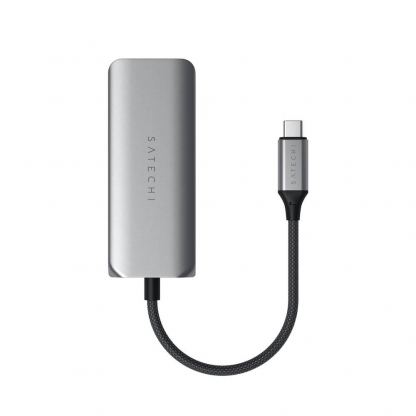 Satechi USB-C 4-in-1 2.5 Gigabit Ethernet Adapter - 3-портов USB-C хъб и 2.5 Gigabit Ethernet порт за MacBook и устройства с USB-C (тъмносив) 2