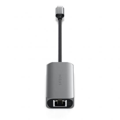 Satechi USB-C 4-in-1 2.5 Gigabit Ethernet Adapter - 3-портов USB-C хъб и 2.5 Gigabit Ethernet порт за MacBook и устройства с USB-C (тъмносив) 5
