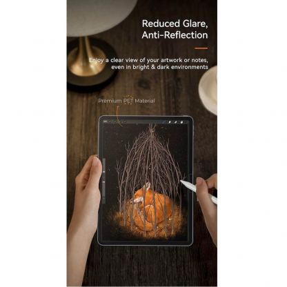 Benks PaperLike Matte Screen Protector - качественo матирано защитнo покритиe (подходящо за рисуване) за дисплея на iPad Pro 11 (2024) 5