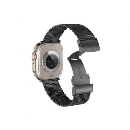 AmazingThing Titan Metal Milanese Band - стоманена каишка за Apple Watch 42мм, 44мм, 45мм, 46мм, Ultra 49мм (черен) 3