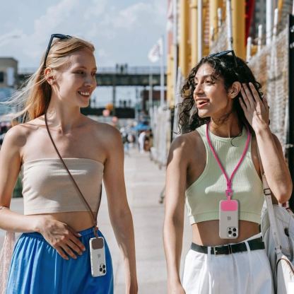 Tech-Protect C5S Rope Universal Necklace Phone Lanyard - универсална връзка за носене през врата за смартфони (черен) 3