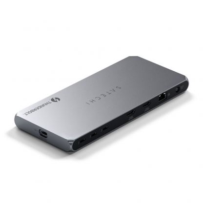 Satechi Thunderbolt 4 MultiDisplay Dock With DisplayLink - мултифункционална док станция за свързване на допълнителна периферия за компютри с USB-C порт (тъмносив) 7