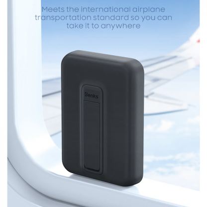Benks MagSafe Powerbank MP09 6000 mAh - преносима външна батерия с безжично зареждане с MagSafe (черен) 3
