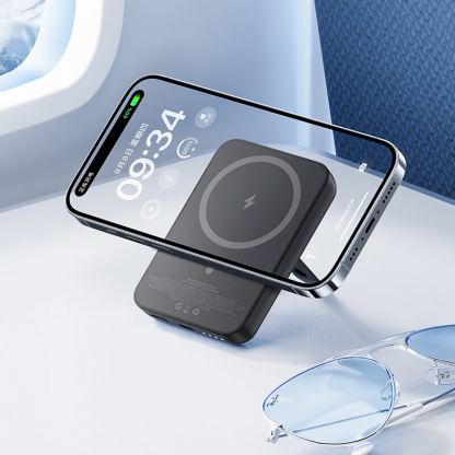 Benks MagSafe Powerbank MP09 6000 mAh - преносима външна батерия с безжично зареждане с MagSafe (черен) 5