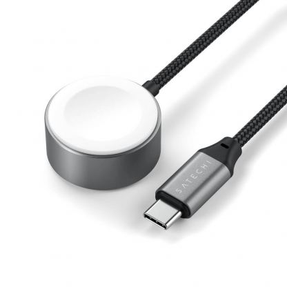Satechi USB-C Magnetic Fast Charging Cable for Apple Watch - USB-C кабел за зареждане на Apple Watch (18 см) (тъмносив) 3