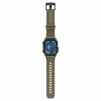 Spigen Rugged Armor Pro Case - удароустойчив TPU кейс с вградена каишка за Apple Watch 10 46мм (2024) (зелен) 2