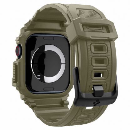 Spigen Rugged Armor Pro Case - удароустойчив TPU кейс с вградена каишка за Apple Watch 10 46мм (2024) (зелен) 5